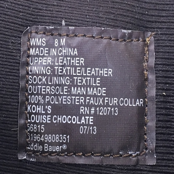 EDDIE BAUER Brown Leather Side Zip Ankle‎ Boots 8 Women's - Picture 8 of 8